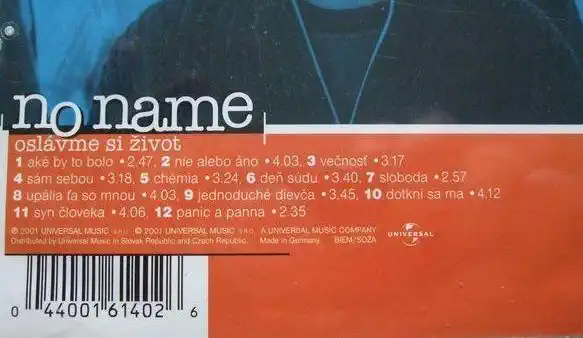 No name - Oslávme si život - CD /plast/