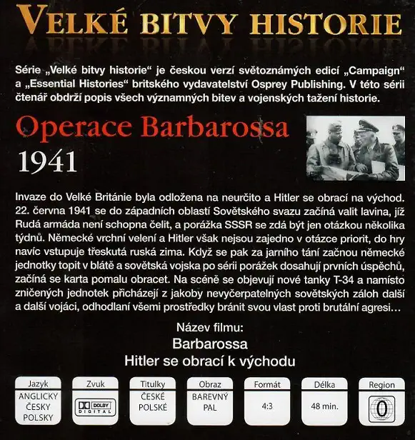 Velké bitvy historie - Operace Barbarossa 1941- slim