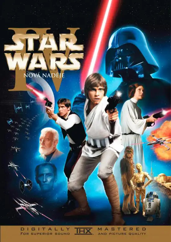 Star Wars IV - Nová naděje - v originálním znění s CZ titulky - DVD /plast/ bazarové zboží/
