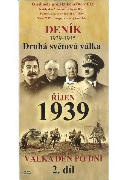 Deník - Druhá světová válka díl.2 - Říjen 1939 - pošetka DVD