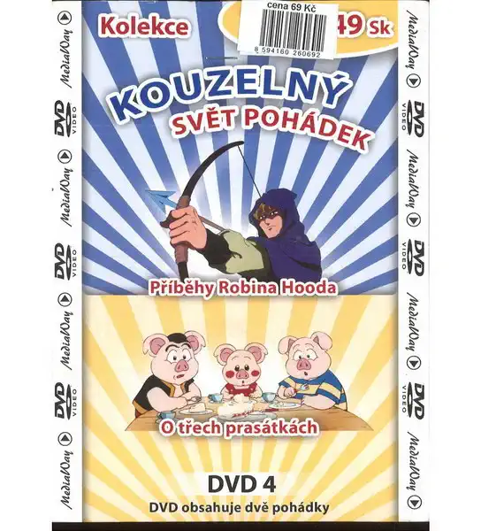 Kouzelný svět pohádek 4 - Příběhy Robina Hooda / O třech prasátkách - DVD