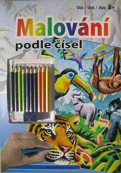 Malování podle čísel - Džungle pastelkami