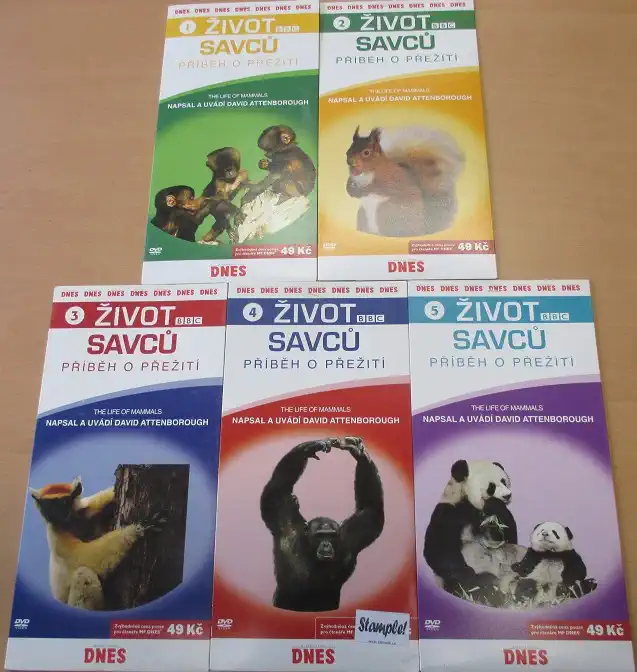 Kolekce Život savců - 5 DVD