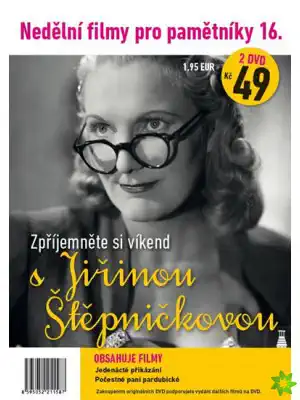 Nedělní filmy pro pamětníky 16. - Jiřina Štěpničková - 2 DVD pošetka
