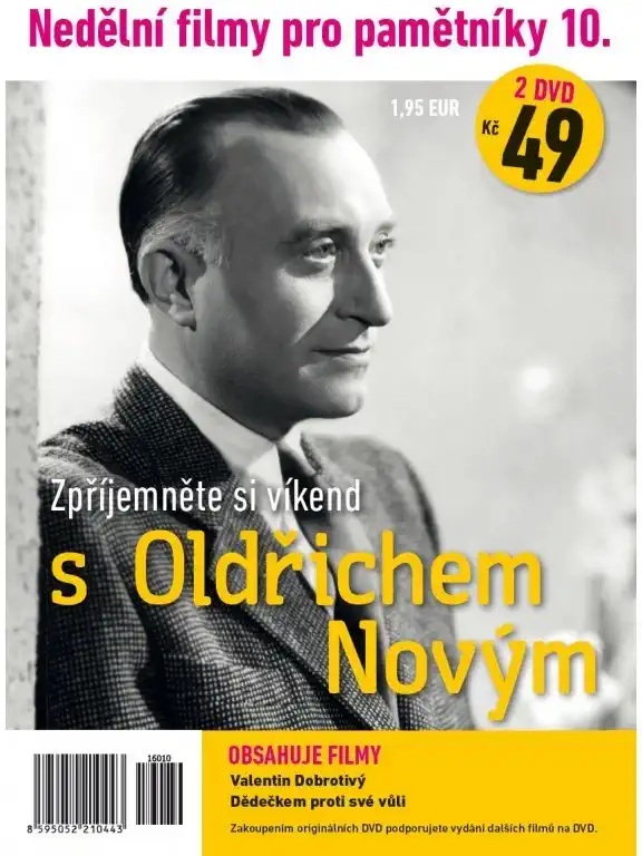 Nedělní filmy pro pamětníky 10. - Oldřich Nový - 2 DVD pošetka