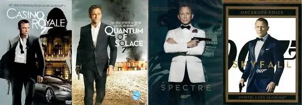 Kolekce James Bond 007 Daniel Craig - 4 DVD