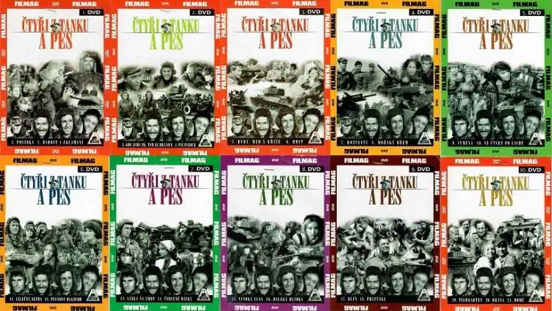 Kolekce Čtyři z tanku a pes - 10 DVD papírové pošetky