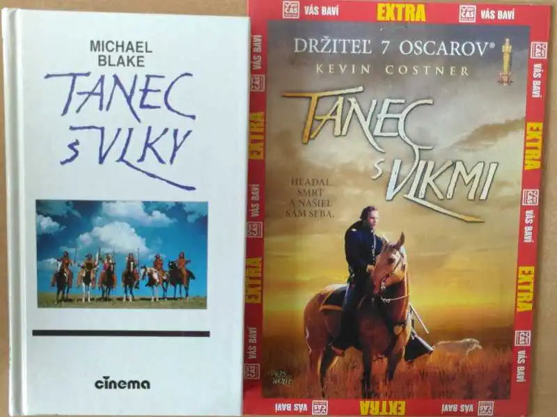 Tanec s vlky - Michael Blake - bazarová kniha + DVD Tanec s vlky