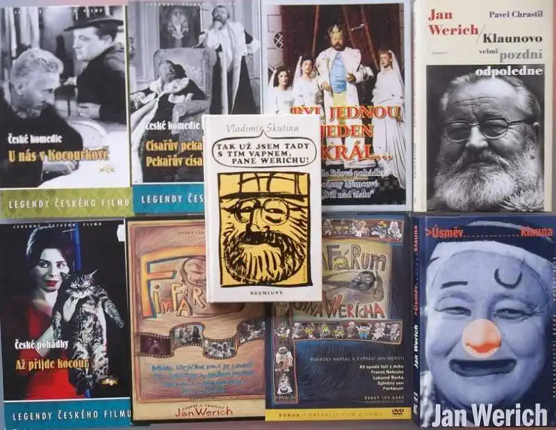 Knižní kolekce Jan Werich ( 3x kniha bazarová + 6x DVD )
