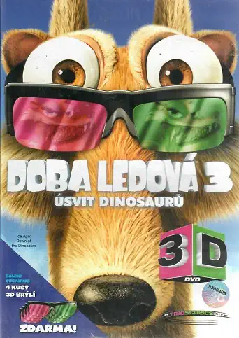 Doba ledová 3 - Úsvit dinosaurů 3D bez brýlí ( bazarové zboží ) - plast DVD