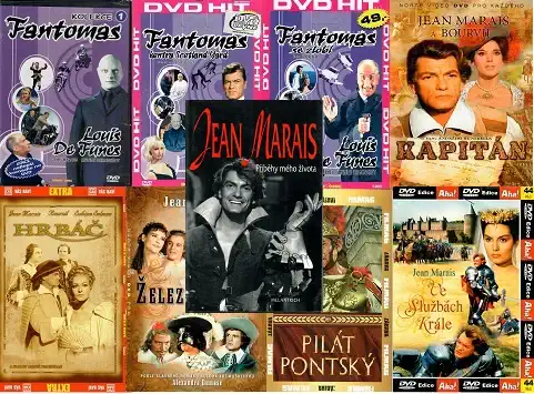 Knižní kolekce Jean Marais : Příběhy mého života ( 1x kniha bazarová + 8x DVD )