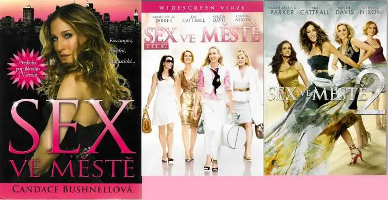 Sex ve městě - Candace Bushnellová ( 1x kniha bazarová + 2x DVD )
