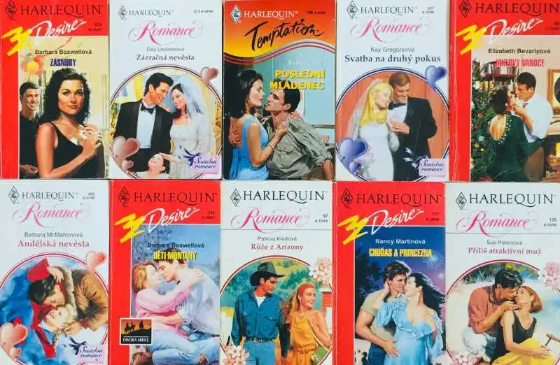 Velká knižní kolekce Harlequin 8. - 10x bazarová kniha