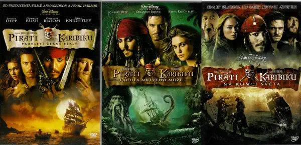 Kolekce Piráti z Karibiku 3x DVD plast / Prokletí Černé perly / Truhla mrtvého muže / Na konci světa