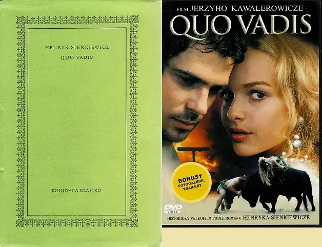 QUO VADIS - Henryk Sienkiewicz ( 1x kniha bazarová + DVD )
