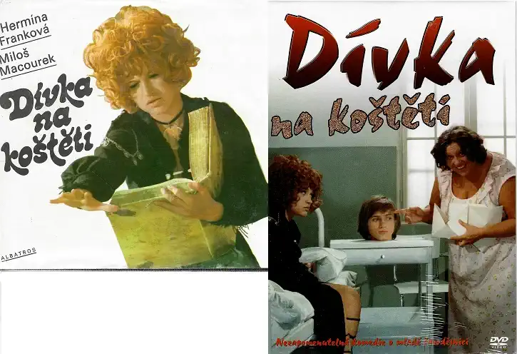 Dívka na koštěti - Miloš Macourek & Hermína Franková ( 1x kniha bazarová + DVD )