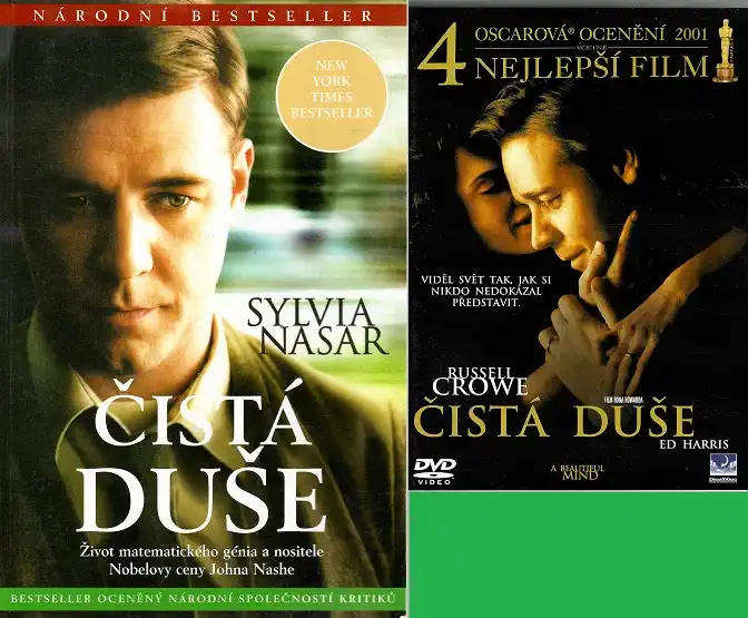 Čistá duše - Sylvia Nasar ( 1x kniha bazarová + DVD )