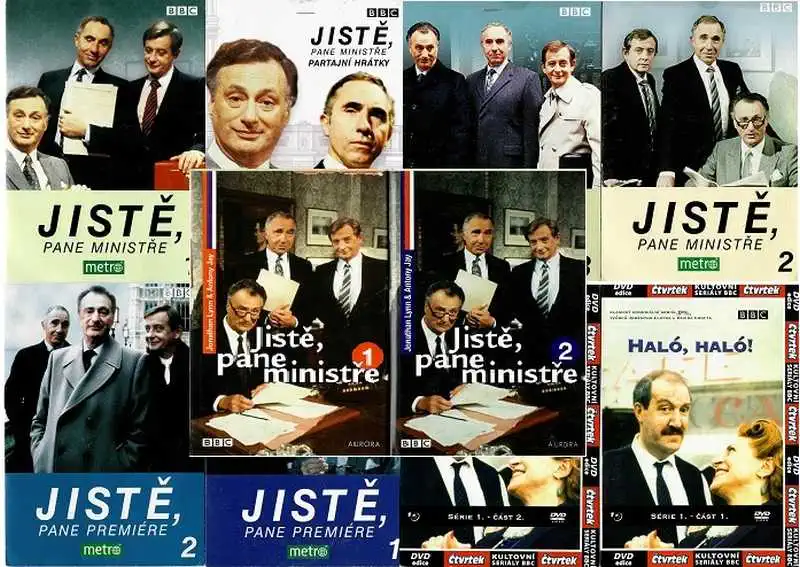 Jistě, pane ministře 1, 2 - J. Lynn a A. Jay ( 2x kniha bazarová + 8 DVD )
