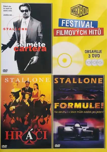 Festival filmových hitů:Sejměte Cartera / Hráči / Formule! - 3xDVD /plast/
