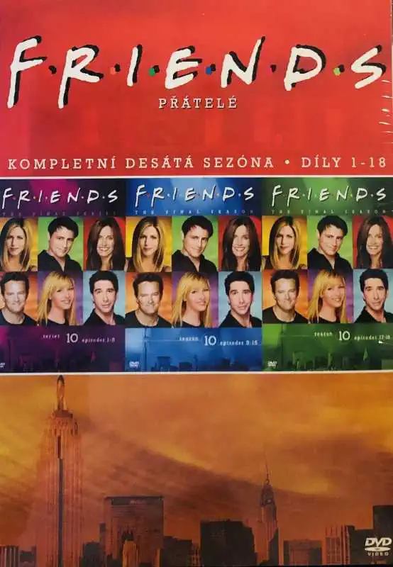 Friends / Přátelé - Kompletní desátá sezóna - v originálním znění s CZ titulky - DVD /3xplast v šubru/