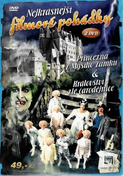Nejkrásnější filmové pohádky - Princezna z Myšího zámku & Království zlé čarodějnice - 2 DVD pošetka /bazarové zboží/
