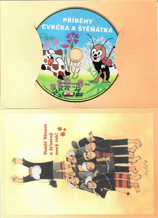 60 večerníčků - 8 - Příběhy cvrčka a štěňátka ( dárkový papír obal )