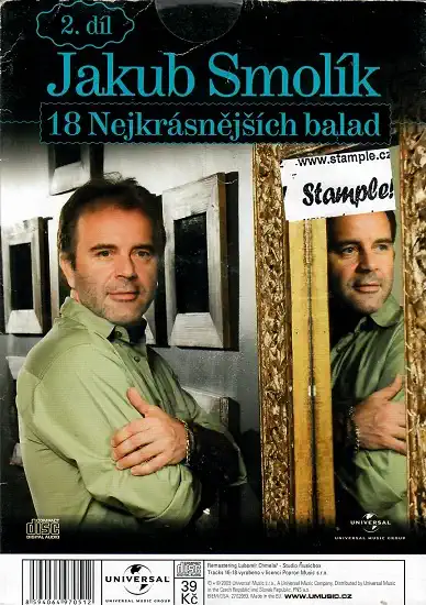 Jakub Smolík - 18 nejkrásnějších balad - 2. díl ( bazarové zboží ) - pošetka CD