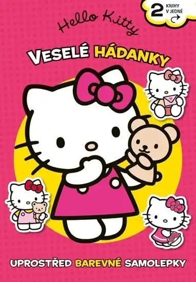 Hello kitty - dvojkniha - Veselé hádanky, Veselé omalovánky