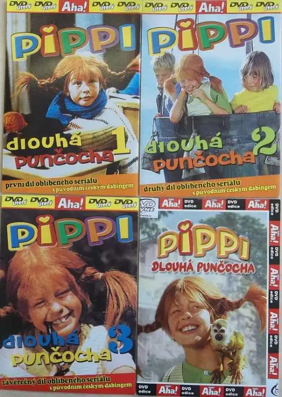 Kolekce Pippi dlouhá punčocha - 4 DVD / bazarové zboží/
