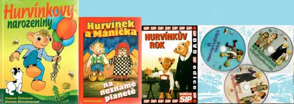 Kolekce Hurvínek  2x kniha + 4 DVD zdarma 