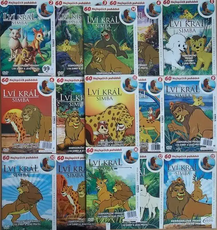 Velká kolekce Lví Král Simba 16DVD