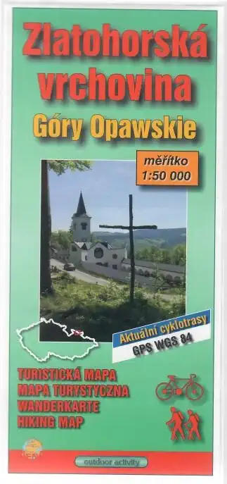 Zlatohorská vrchovina - Góry Opawskie - Turistická mapa