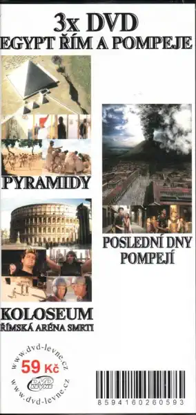 3x DVD Egypt, Řím a Pompeje