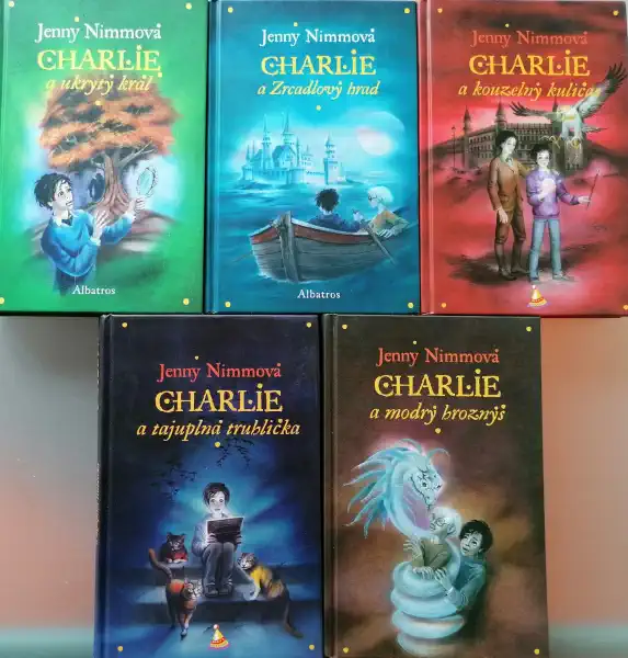 Knižní kolekce Charlie od Jenny Nimmová- 4x nová kniha +1x bazarová 