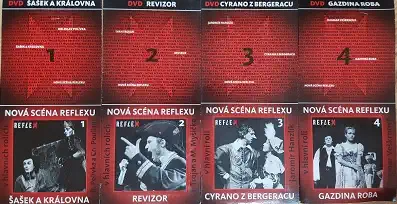 Kolekce divadelních her - 4xDVD /Šašek a královna,Revizor,Cyrano z Bergeracu,Gazdina Roba/