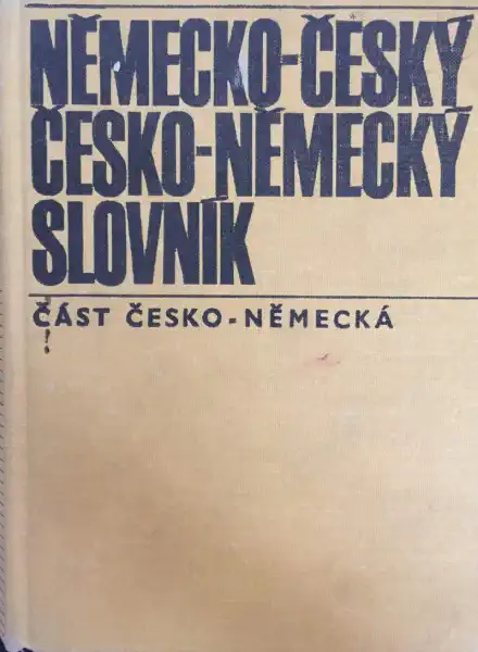Německo-český Česko-německý slovník - část Česko-německá /bazarové zboží/