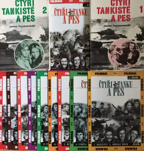 Kolekce Čtyři z tanku a pes - 2 x kniha bazarová + dárek kolekce 10xDVD bazar v různém balení