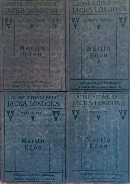 Knižní kolekce Martin Eden - Jack London - 4 x kniha /bazarové zboží/