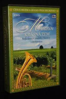 Morava krásná zem - Nejkrásnější písničky z Moravy s dechovkou - 8xDVD /bazarové zboží/