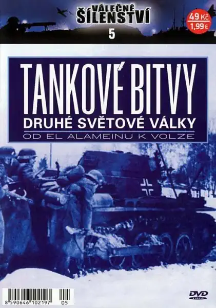 Válečné šílenství 5 - Tankové bitvy druhé světové války od El Alemainu k Volze - DVD /pošetka/ /bazarové zboží/