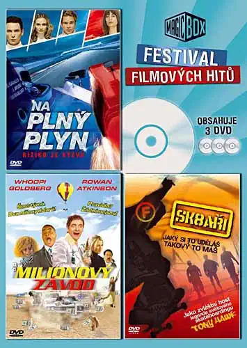 Na plný plyn / Milionový závod / Sk8aři - Festival filmových hitů - 3xDVD /plast/