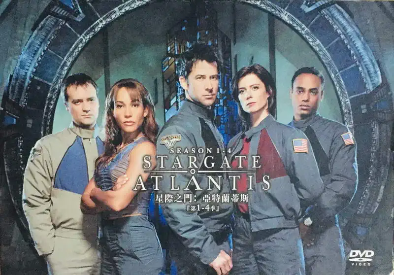 Stargate - Atlantis - Seasons 1-4 - v originálním znění bez CZ titulků - 32xDVD /karton box//bazarové zboží/nekompletní/