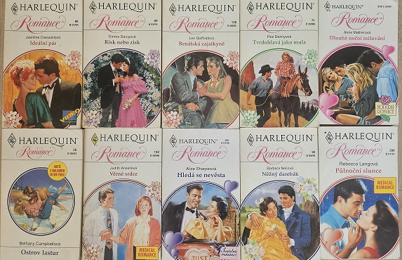 Knižní kolekce Harlequin Romance - 10x /bazarová kniha/