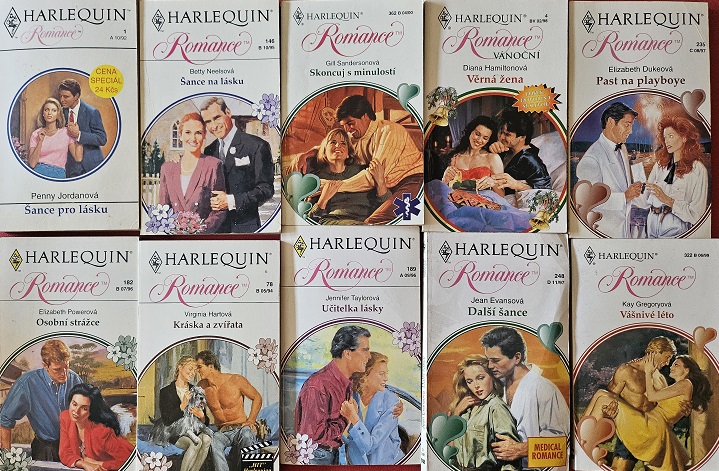 Knižní kolekce Harlequin Romance - 10x bazarová kniha