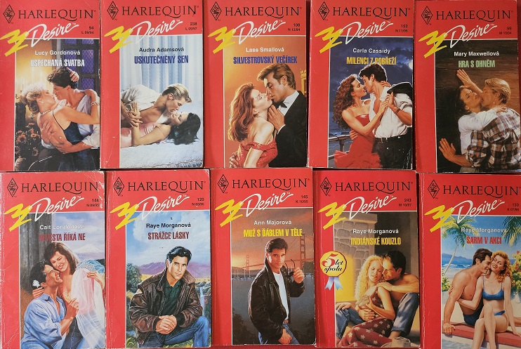 Knižní kolekce Harlequin Desire - 10x bazarová kniha