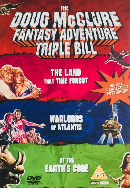 The Doug McClure Fantasy Adventure Triple Bill - v originálním znění bez CZ titulků - 3xDVD/ 3xplast v šubru/bazarové zboží/