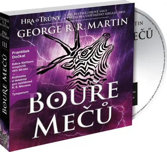 Bouře mečů - George R.R. Martin - Hra o trůny - 3.díl - Audiokniha - 5xCD /multi digipack malý/