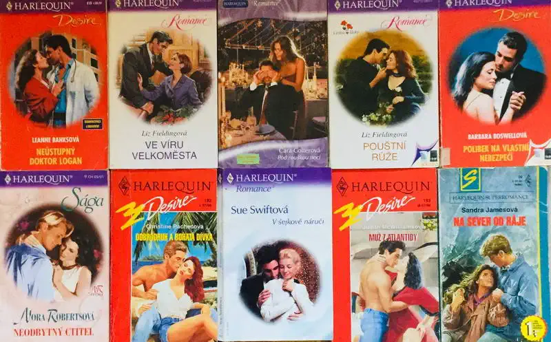 Velká knižní kolekce Harlequin 60. - 10x bazarová kniha