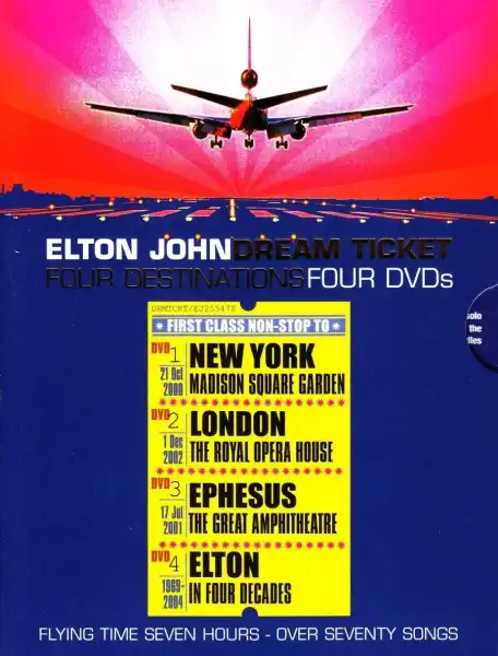 Elton John - Dream Ticket - 4xDVD /multidigipack v šubru/bazarové zboží/