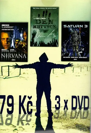 3x DVD  Nirvana / Den mrtvých / Saturn 3 ( pošetky ) DVD